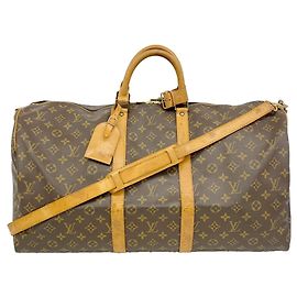 Louis Vuitton Boston Monogram Keepall Bandoulière 55 Brown