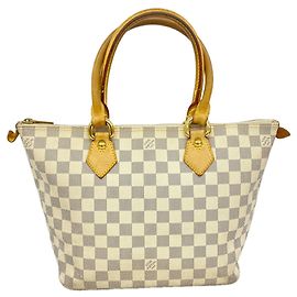Louis Vuitton Damier Azur Saleya PM Tote Bag Weiß