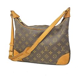 Bolso de hombro Louis Vuitton Monogram Boulogne 30 Castaño