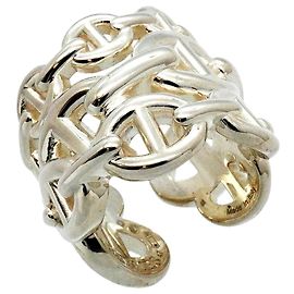 Hermès Bague Hermes Enchainée Chaine d'Ancre en Argent Sterling 925 Autre