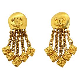 Boucles d'oreilles clips Chanel plaquées or Doré