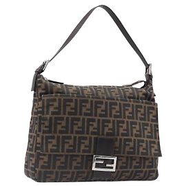 Fendi Logo Zucca Zucca Marron