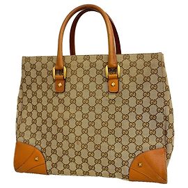 Borsa Tote Gucci in tela marrone Marrone