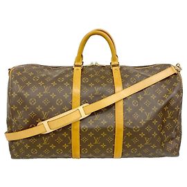 Louis Vuitton Boston Monogram Keepall Bandoulière 55 Marrone