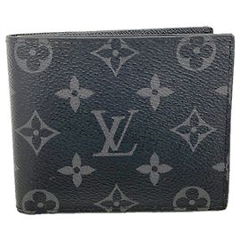 Louis Vuitton Monogram Eclipse Portefeuille Marco NM Wallet Black
