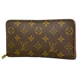 Cartera larga Louis Vuitton Monogram marrón Castaño