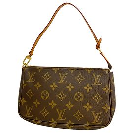 Bolso Louis Vuitton Monogram Pochette Accessoires Castaño