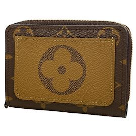 Louis Vuitton Monogram Giant Reverse Portefeuille Lou Wallet Marrom