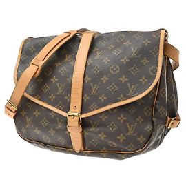 Louis Vuitton Saumur Monogram Canvas 35 Marron