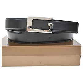 Cinturón Gucci G Buckle Belt Leather Thin Negro