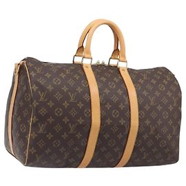 Louis Vuitton Keepall Bandouliere Monogram Canvas 45 Marrom