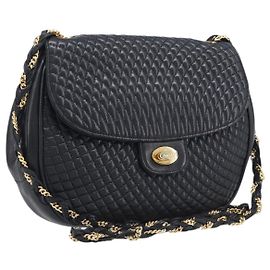 Bally Vintage em couro acolchoado Preto