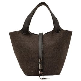 Hermès Sac à main Hermes Picotin Lock PM Damier ebène