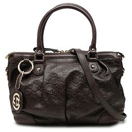 Gucci Guccissima Sukey Handbag Brown