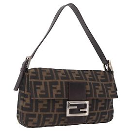 Fendi Baguette Zucca Canvas Medium Brown