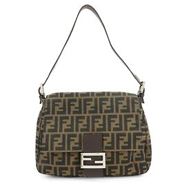 Fendi Fendi mamma baguette Monogram Canvas Small Marrone