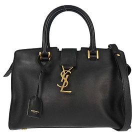 Autre Marque Saint Laurent Monogram Cabas Leather Medium Nero