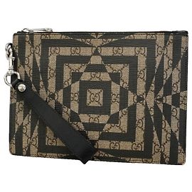 Borsa a pochette Gucci GG Supreme Marrone Nero