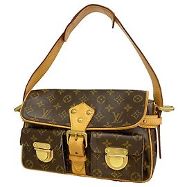 Bolsa de Ombro Louis Vuitton Monogram Hudson PM Marrom