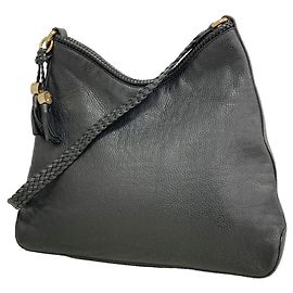 Gucci Black Leather Shoulder Bag Black