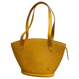 Borsa a tracolla Louis Vuitton Epi Saint Jacques Poignee Long Giallo