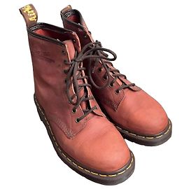 Dr. Martens 1460 Terracotta Leather Ankle Boots Orange