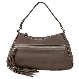 Borsa a tracolla Chanel in pelle marrone Marrone