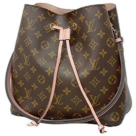Bolso de hombro Louis Vuitton Monogram NeoNoe MM Castaño Rosa