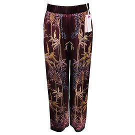 Autre Marque forte_forte Bordeaux Sogni Print Satinhose Bordeaux