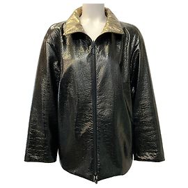 Akris Punto Bronze / Gold Reversible Jacket Metallic