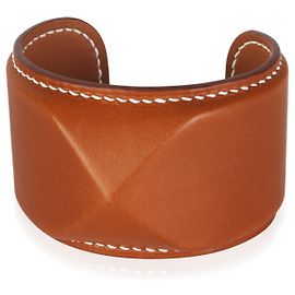 Brazalete Hermès Medor en cuero Fauve Otro