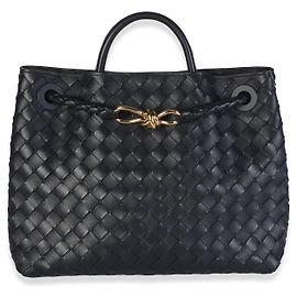 Bottega Veneta Shadow Intrecciato Nappa Medium Andiamo Blu