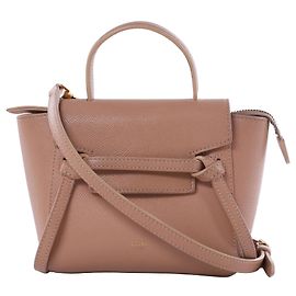 Céline Sac à main 2 façons Celine Belt Bag Pico en cuir Beige Beige