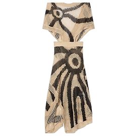 Vestido de punto Emilio Pucci Estampado Abstracto Negro Beige