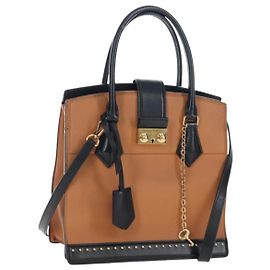 Louis Vuitton Cour Marly Leather with Studded Detail PM Beige