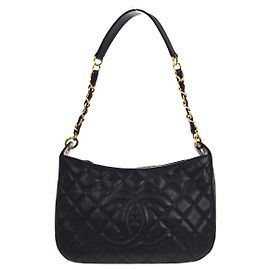 Chanel Timeless CC Chain Quilted Caviar Medium Black