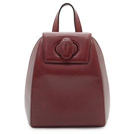 Cartier Vintage Must Turnlock Rucksack Bordeaux