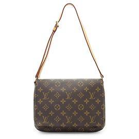 Louis Vuitton Musette Tango Monograma Marrom Mostarda