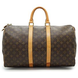 Louis Vuitton Keepall 45 Monogram Marron Cuir Marron