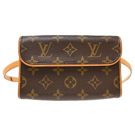 Louis Vuitton Florentine Taillengürtel aus Monogramm-Canvas Medium Braun