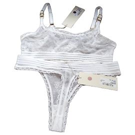 Stella Mc Cartney Stella McCartney Conjunto de Lingerie em Renda Branca Branco