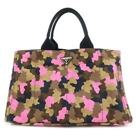 Prada Canapa Toile Large Kaki