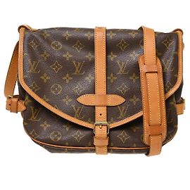 Borsa Saumur Monogram Canvas 30 di Louis Vuitton Marrone