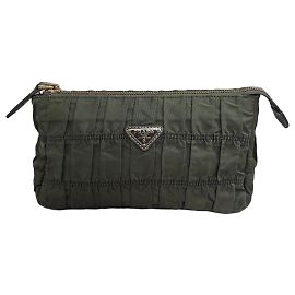 Prada Tessuto Nylon Clutch Grün