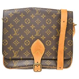 Louis Vuitton Cartouchiere Monogram Canvas PM Castaño