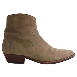 Bottes Isabel Marant en daim kaki Kaki