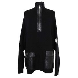 Courreges Pull Courrèges noir en coton M Noir