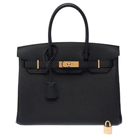 Hermès Sac HERMES Birkin 30 en Cuir Noir - 104040 Noir