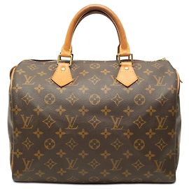 Borsa Boston Louis Vuitton Monogram Speedy 30 Marrone Marrone
