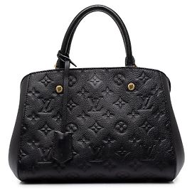 Bolso Satchel Louis Vuitton Monogram Empreinte Montaigne BB Negro Negro